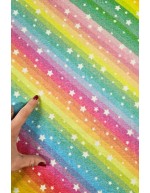 Sateenkaari puuvillaflanelli