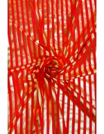 Metallic print stripe lycra, puna-kulta